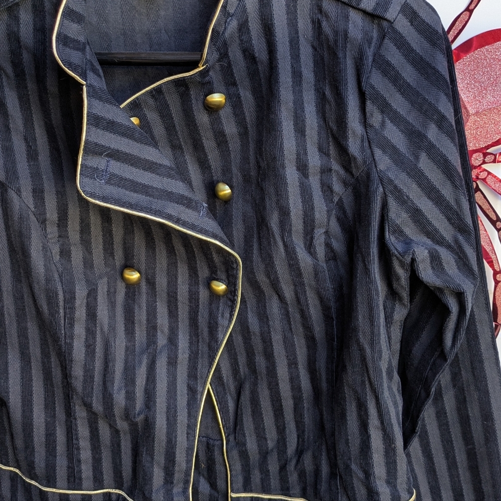 Minimi Jacket Black Striped Double Breasted - Picture 9 of 12